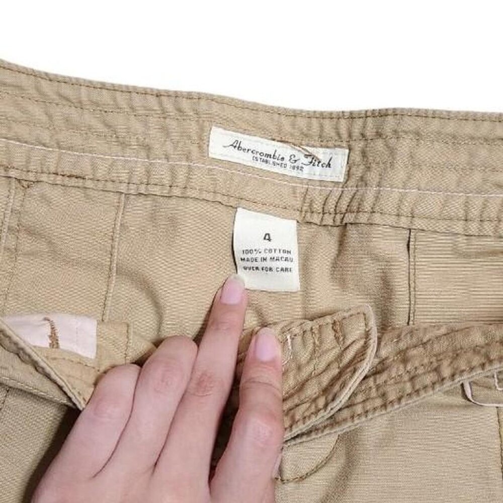 Abercrombie vintage khaki/pink pleated skirt - Picture 2 of 3